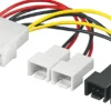 Adapterkabel for vifter, 4-pinners Molex