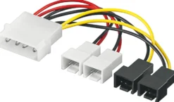 Adapterkabel for vifter, 4-pinners Molex
