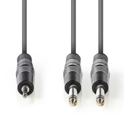 Adapterkabel 2x 6,3 mm til 3,5 mm - Stereo 1,5 m