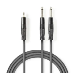 Adapterkabel 2x 6,3 mm til 3,5 mm - Stereo 1,5 m