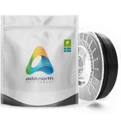 Addnorth E-PLA-filament for 3D-skriver 1,75 mm Svart