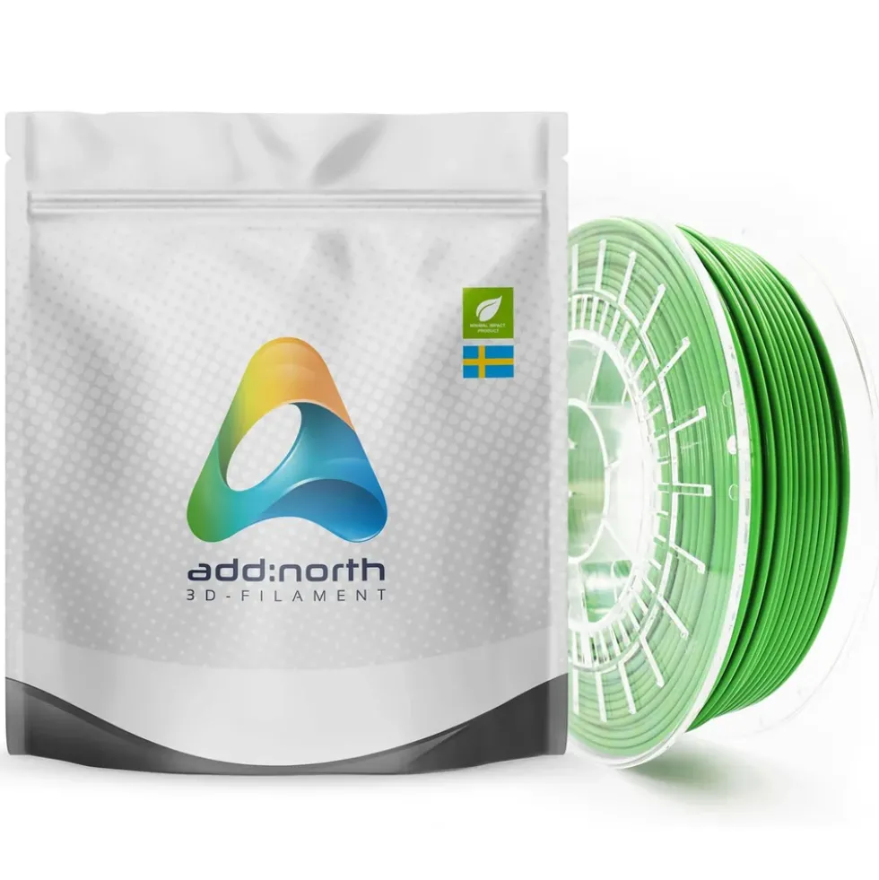 Addnorth E-PLA-filament for 3D-skrivere 1,75 mm Grønn