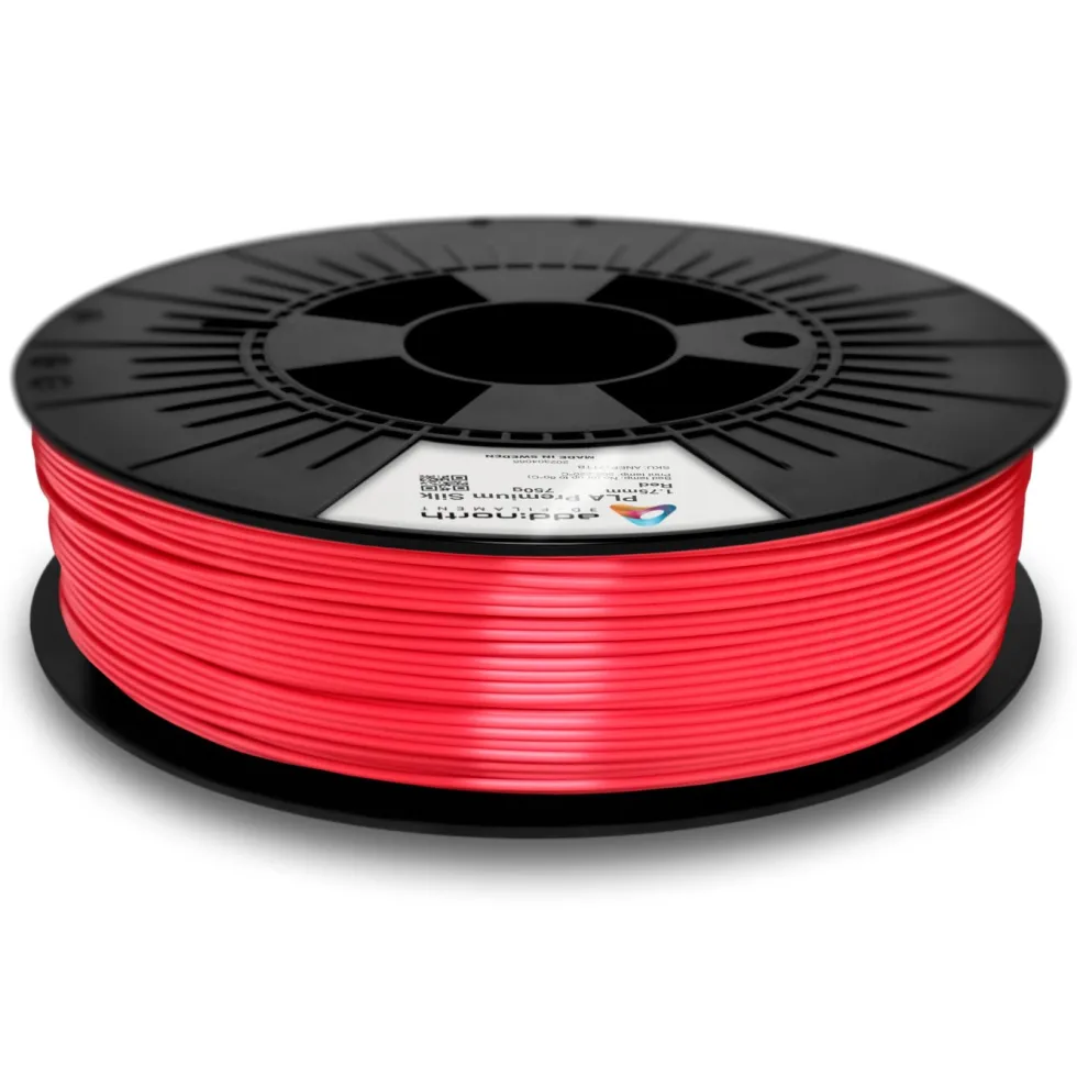 Addnorth PLA Premium Silk Filament for 3D-skriver - 1,75 mm RØD