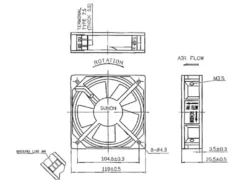 Aksialvifte 230 V 120 mm