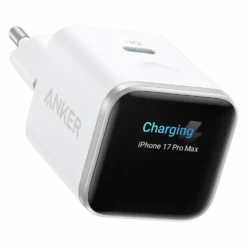 Anker Nano Charger 45 W USB-C-lader med smart display Hvit