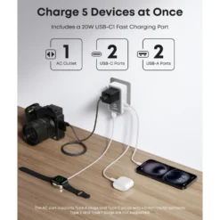 Anker Nano Travel Adapter 5-i-1-reiseadapter (20 W) Hvit