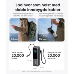 Anker Powerbank 165 W 25000 mAh med kabler