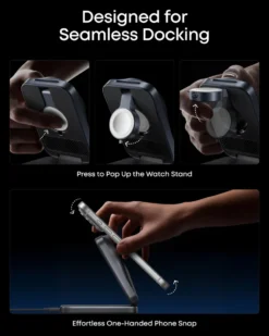 Anker Prime Foldable trådløs ladestasjon 3-i-1 MagGo Svart