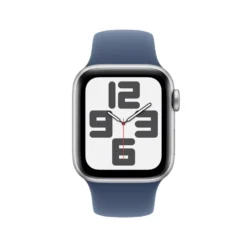 Apple Watch SE GPS 40 mm Silver Case med Denim Sport band S/M