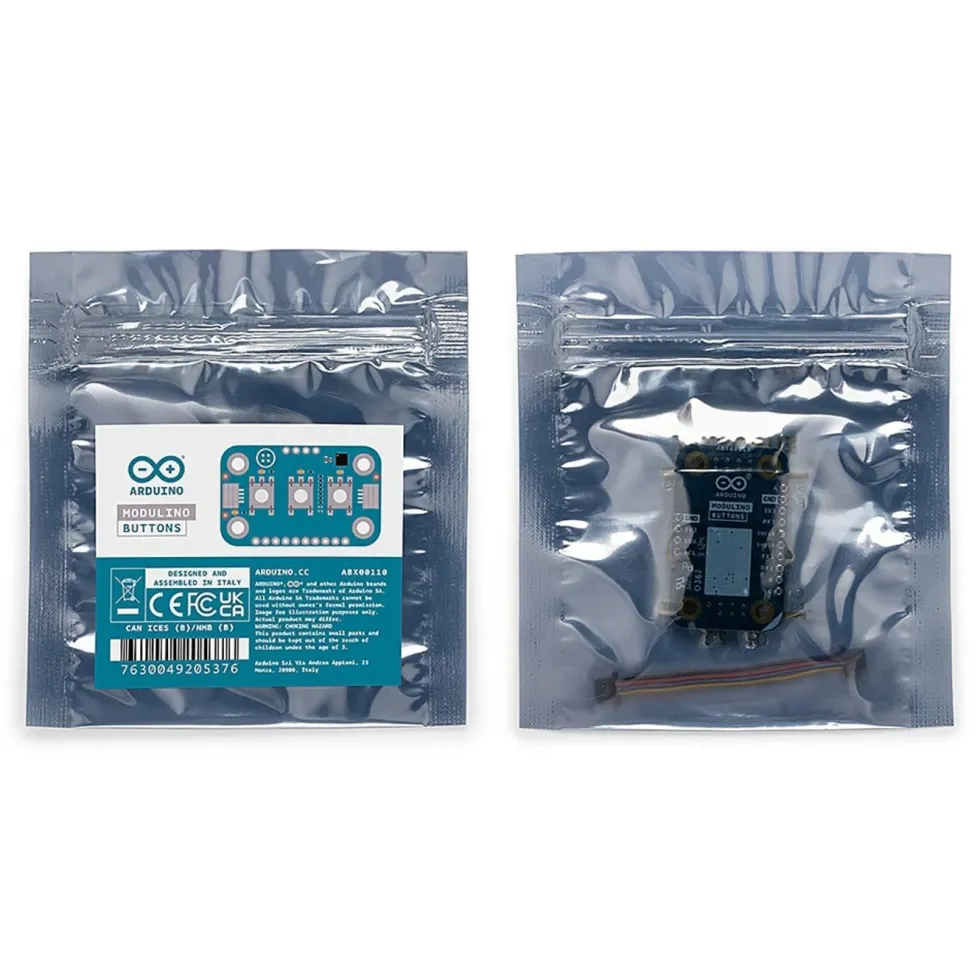 Arduino Modulino Buttons – knappmodul med LED-indikering