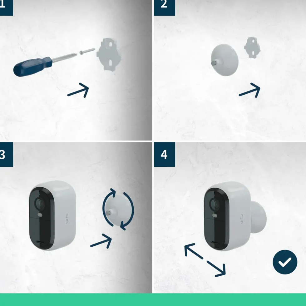 Arlo Essential 2 HD – Trådløst overvåkingskamera 4-pk.