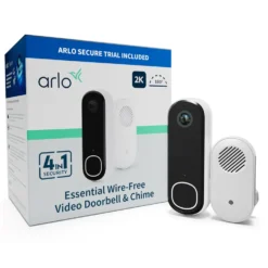 Arlo Essential 2K Trådløs videodørklokke med Chime 2