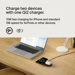 Belkin BoostCharge Pro 2-i-1 med Qi2 15 W Svart