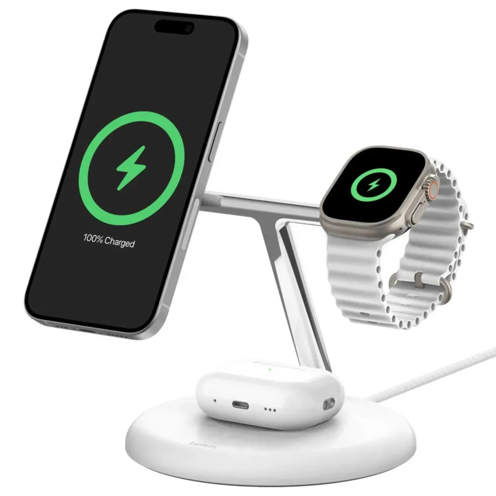 Belkin 3-i-1 Qi2 og Magsafe