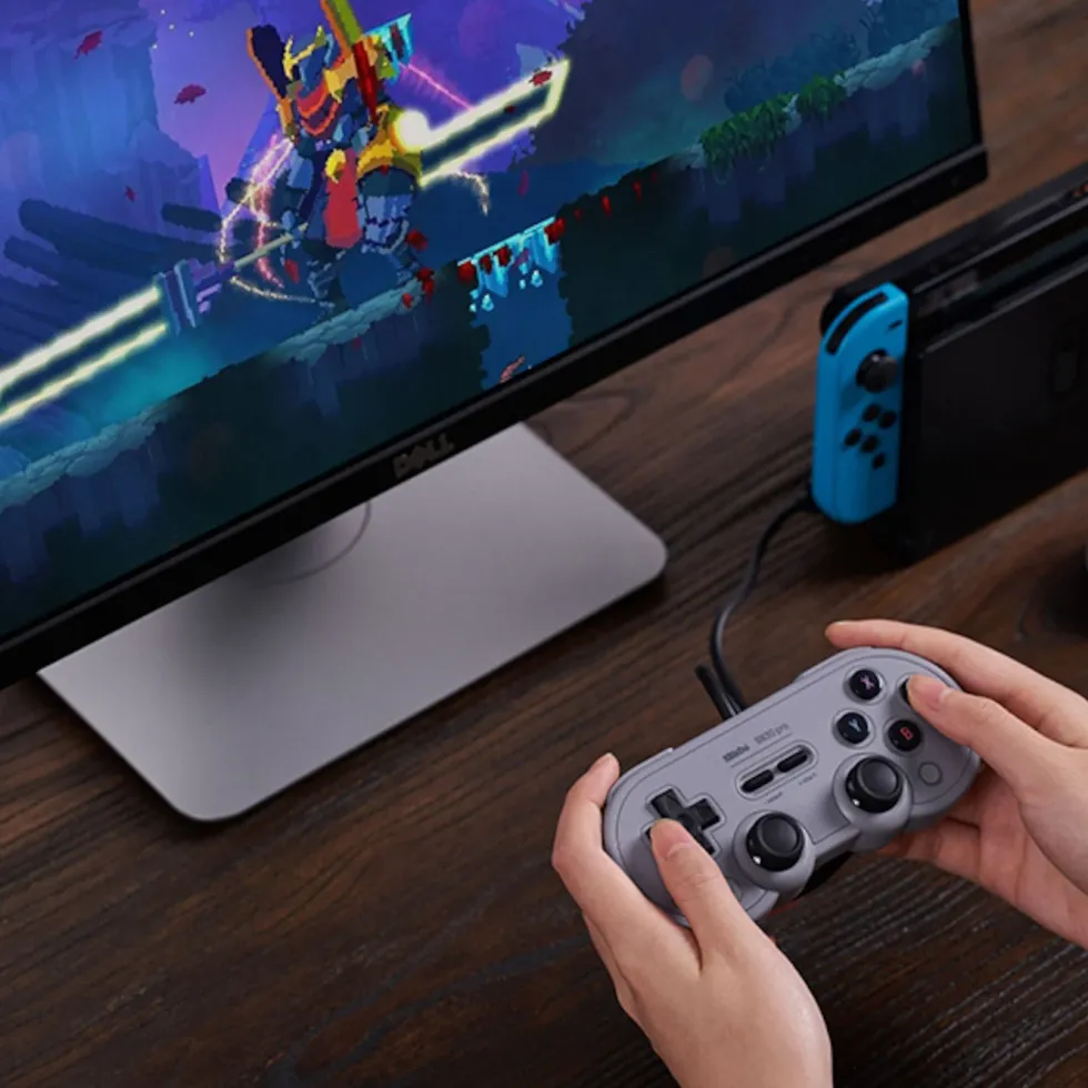 8Bitdo SN30 Pro Håndkontroller med USB-tilkobling Grå