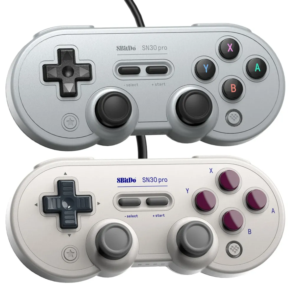 8Bitdo SN30 Pro Håndkontroller med USB-tilkobling Grå