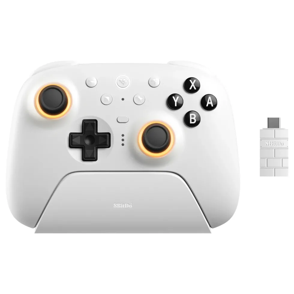 8Bitdo Ultimate 2 Bluetooth-kontroller Hvit