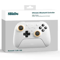 8Bitdo Ultimate 2 Bluetooth-kontroller Hvit