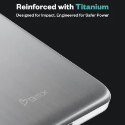 BMX Ultratynt magnetisk Qi2-powerbank 5000 mAh, semi-solid-state i titan Black