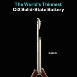BMX Ultratynt magnetisk Qi2-powerbank 5000 mAh, semi-solid-state i titan Gold