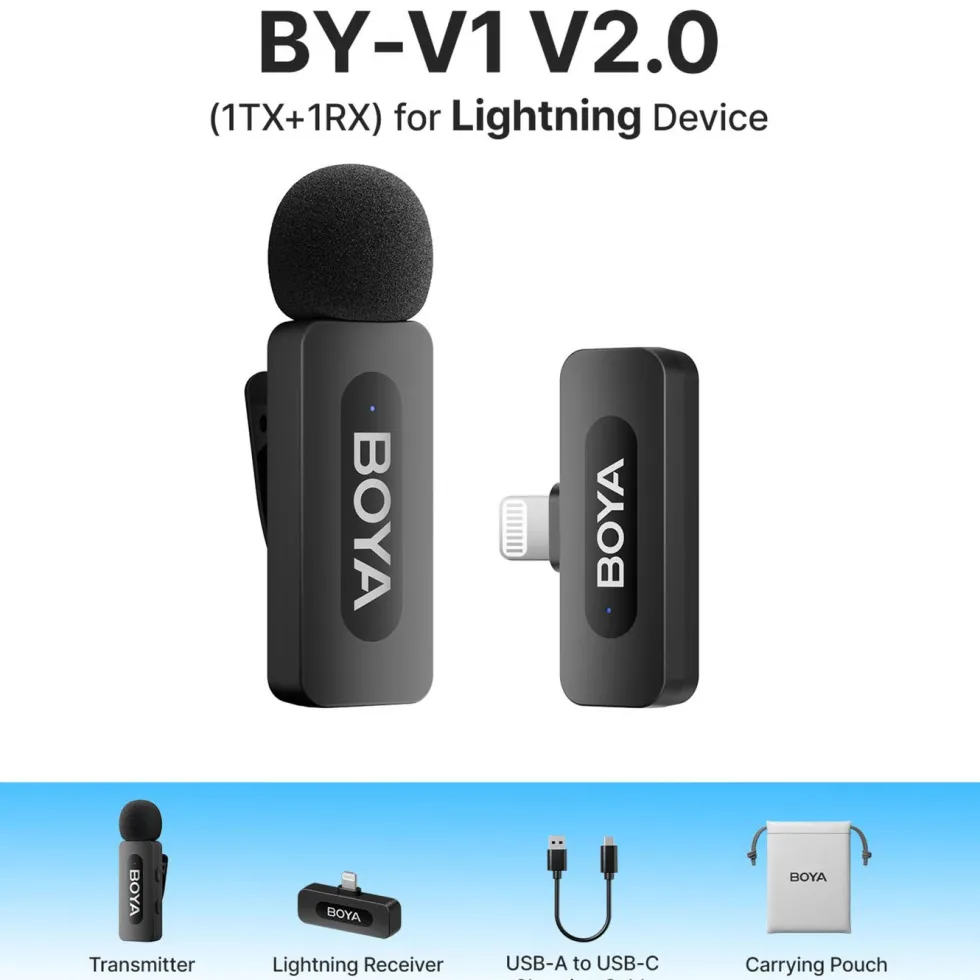 Boya BY-V10 Trådløs Mikrofon Lightning