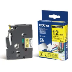 Brother TZe-tape 12 mm Svart/gul
