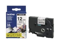 Brother TZe-tape 12 mm Svart/hvit