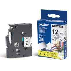 Brother TZe-tape 12 mm Svart/klar.