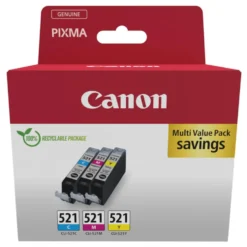 Canon CLI-521 Blekkpatroner, 3-pakning