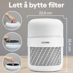 Cleverio Air Purifier Appstyrt luftrenser