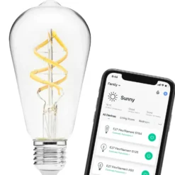 Cleverio Smart E27 ST64 Filament LED-pære 380 lm
