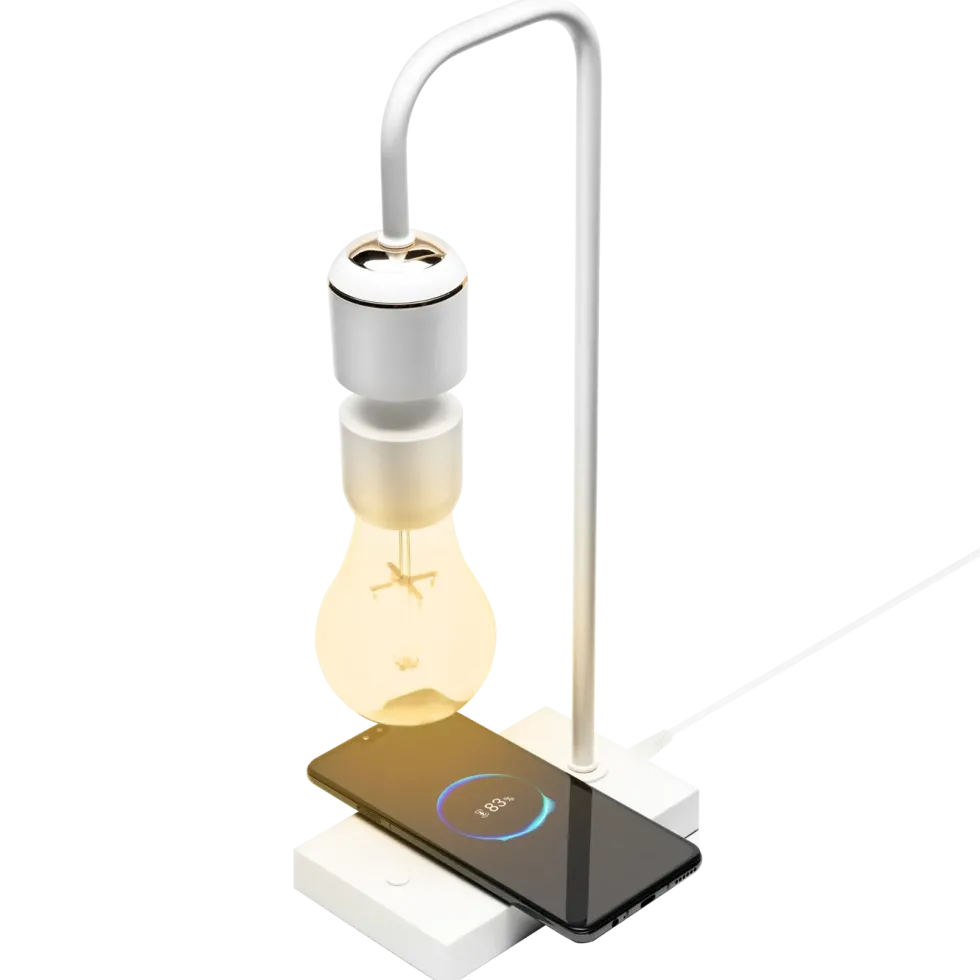 Cleverio Svevende bordlampe Hvit