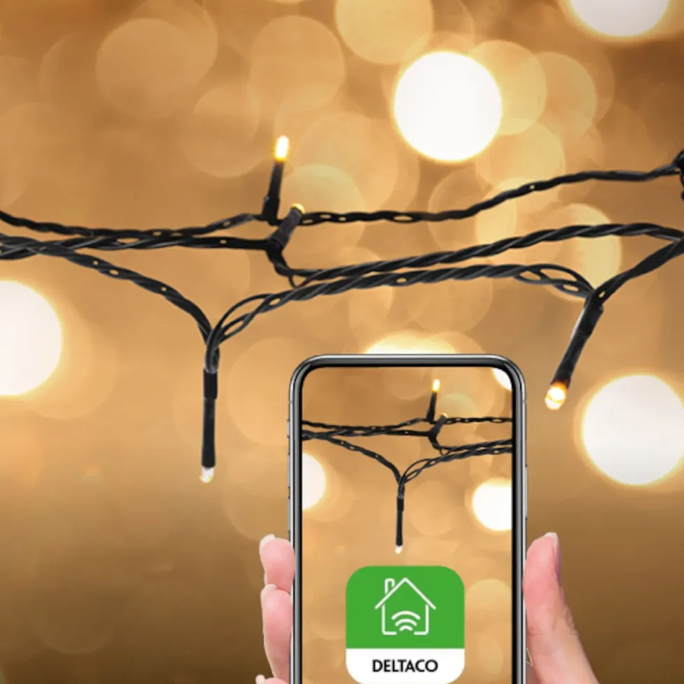 Deltaco Smart Home Lyslenke Hvit 80 LED 10 m