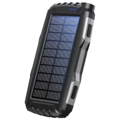 Denver Powerbank med solcelle og lommelykt 20 000 mAh