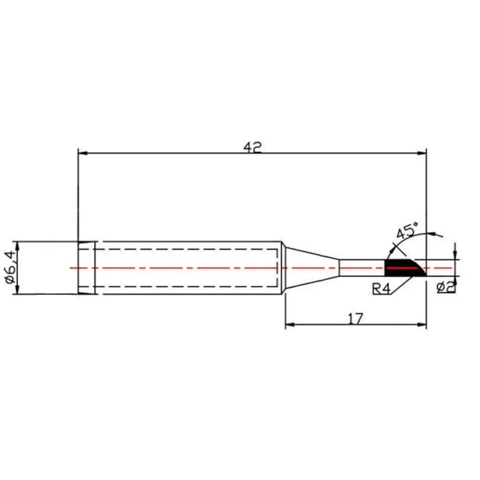 Dibotech Loddespiss til 40570, 40745 og 40746 2,0 mm