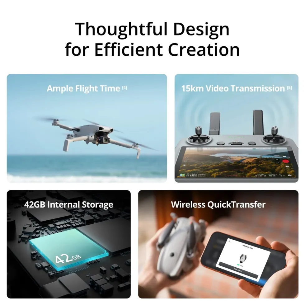 DJI Lito X1 kameradrone med 4K HDR Grå