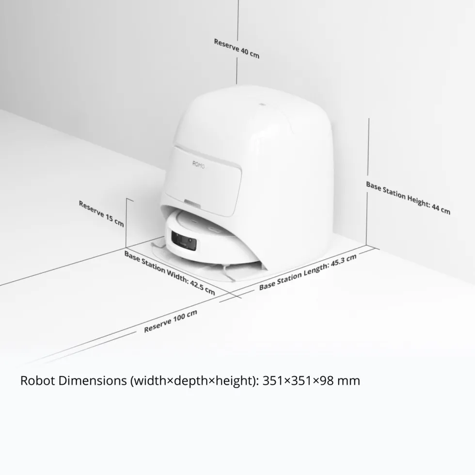 DJI ROMO S – Robotstøvsuger og mopp med 3D LiDAR Water Tank Version