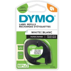 Dymo Letratag merketape av papir 12 mm