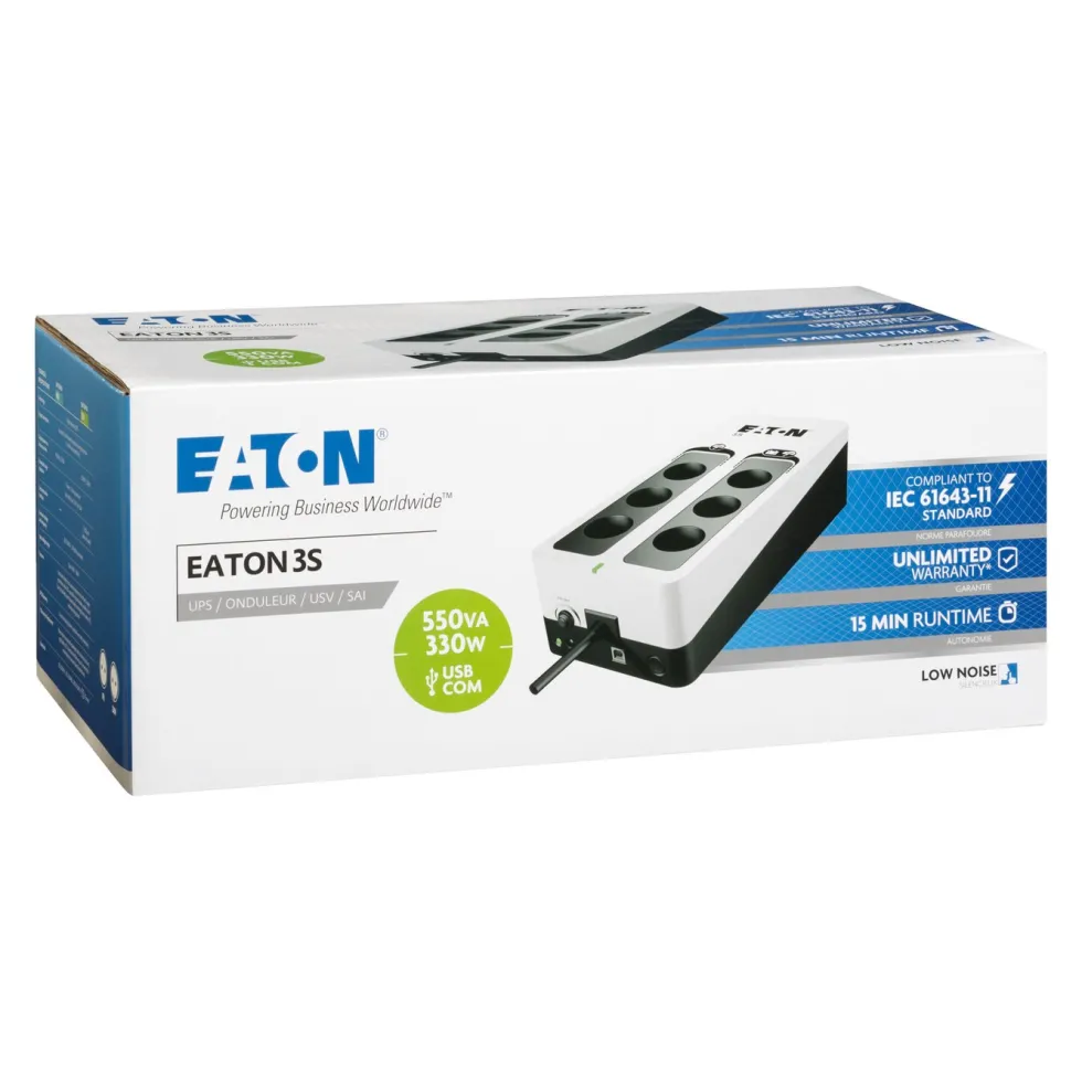 Eaton 3S 550 UPS 6 uttak