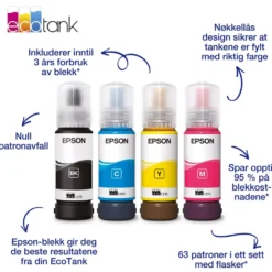 Epson 104 EcoTank blekkflaske 65 ml Svart