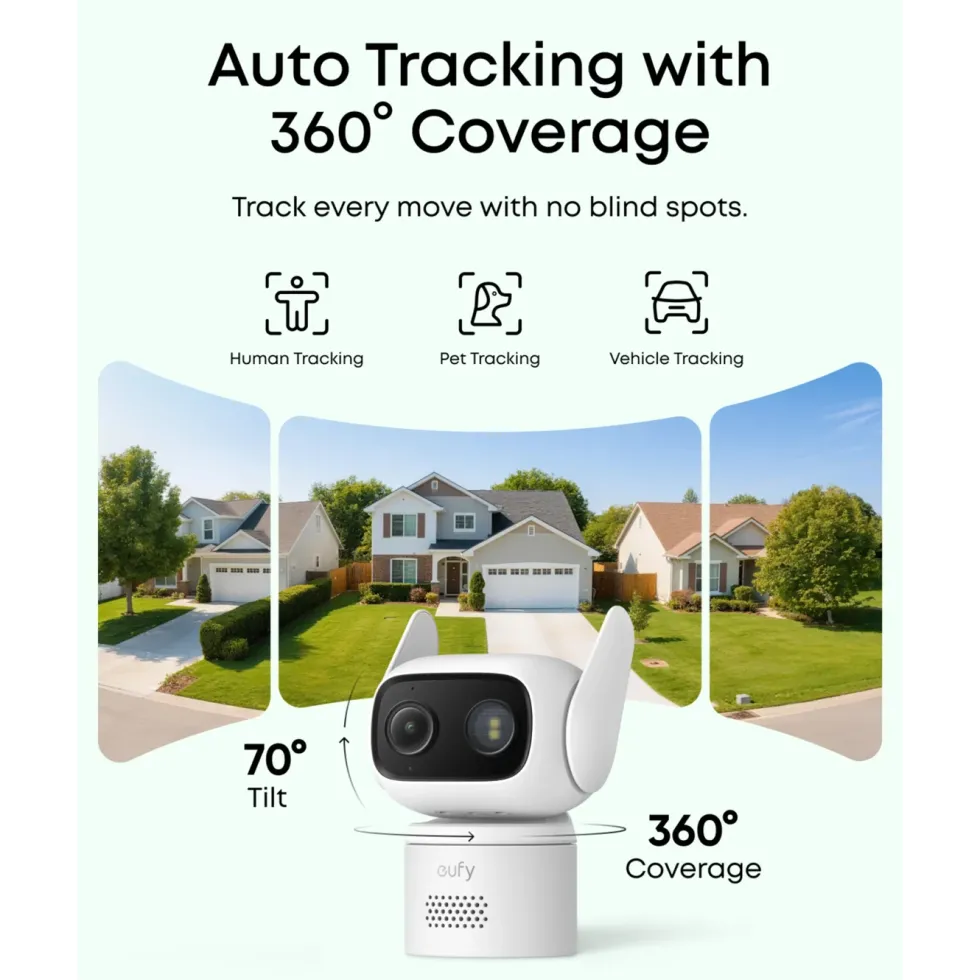 Eufy C31 Overvåkningskamera med 360° panorering Hvit