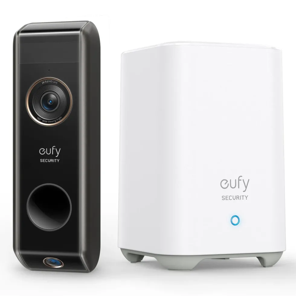 Eufy Dual Video Doorbell 2K Dørklokke med basestasjon