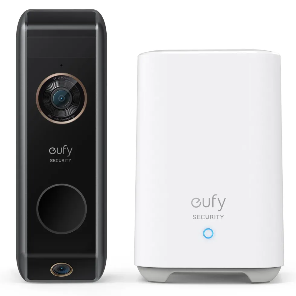Eufy Dual Video Doorbell 2K Dørklokke med basestasjon