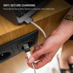 Fixed USB-datablokkerer 2-pakk (USB-A/USB-C)