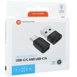 Fixed USB-datablokkerer 2-pakk (USB-A/USB-C)