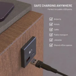 Fixed USB-datablokkerer 2-pakk (USB-A/USB-C)