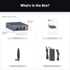 Fosi Audio BT20A Pro stereoforsterker 2x100 W med Bluetooth