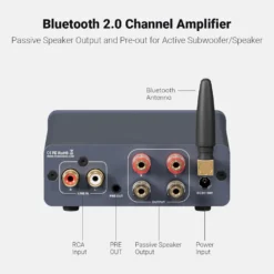Fosi Audio BT20A Pro stereoforsterker 2x100 W med Bluetooth