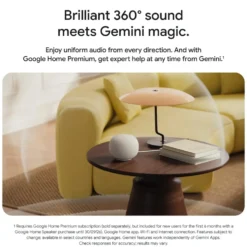 Google Home Speaker smart høyttaler med Gemini Hazel