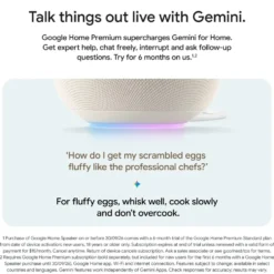 Google Home Speaker smart høyttaler med Gemini Porcelain
